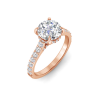 2.42 Ctw Round CZ Gala Hidden Halo Engagement Ring