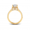 2 Ct Round Moissanite & 0.42 Ctw Lab DIamond Gala Hidden Halo Engagement Ring