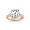 5 Ct Round Colorless Lab Diamond & 0.42 Ctw Gala Hidden Halo Engagement Ring