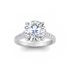 5 Ct Round Colorless Lab Diamond & 0.42 Ctw Gala Hidden Halo Engagement Ring