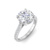 5 Ct Round Colorless Lab Diamond & 0.42 Ctw Gala Hidden Halo Engagement Ring