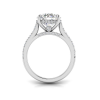 5 Ct Round Colorless Lab Diamond & 0.42 Ctw Gala Hidden Halo Engagement Ring