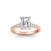 1.42 Ctw Radiant CZ Gala Hidden Halo Engagement Ring