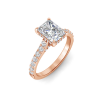 1.42 Ctw Radiant CZ Gala Hidden Halo Engagement Ring