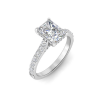 2 Ct Radiant Lab Diamond & 0.42 Ctw Gala Hidden Halo Engagement Ring