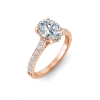 1.42 Ctw Oval Diamond Gala Hidden Halo Engagement Ring