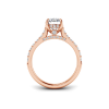 1.42 Ctw Oval Diamond Gala Hidden Halo Engagement Ring