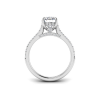 3 Ct Oval Lab Diamond & 0.42 Ctw Gala Hidden Halo Engagement Ring