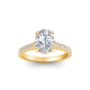 1.42 Ctw Oval Diamond Gala Hidden Halo Engagement Ring