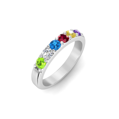 6 Stone Birthstone Ring