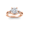2.5 Ct Cushion Lab Diamond & 0.16 Ctw Marquise Diamond Vine Engagement Ring