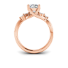 2.5 Ct Cushion Lab Diamond & 0.16 Ctw Marquise Diamond Vine Engagement Ring
