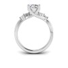 1.5 Ct Cushion Lab Diamond & 0.16 Ctw Marquise Diamond Vine Engagement Ring
