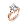 2.66 Ctw Emerald CZ Vine Engagement Ring