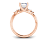2.66 Ctw Emerald CZ Vine Engagement Ring
