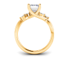 1.16 Ctw Emerald Diamond & Marquise Vine Engagement Ring