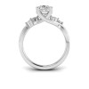 2 Ct Pear Lab Diamond & 0.16 Ctw Marquise Diamond Vine Engagement Ring