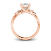 3 Ct Radiant Lab Diamond & 0.16 Ctw Marquise Diamond Vine Engagement Ring