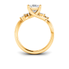 2 Ct Radiant Moissanite & 0.16 Ctw Marquise Diamond Vine Engagement Ring