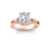 3 Ct Oval Moissanite & 0.16 Ctw Marquise Diamond Vine Engagement Ring