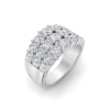 3 Ctw Moissanite Three Row Band