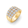 3 Ctw Moissanite Three Row Band
