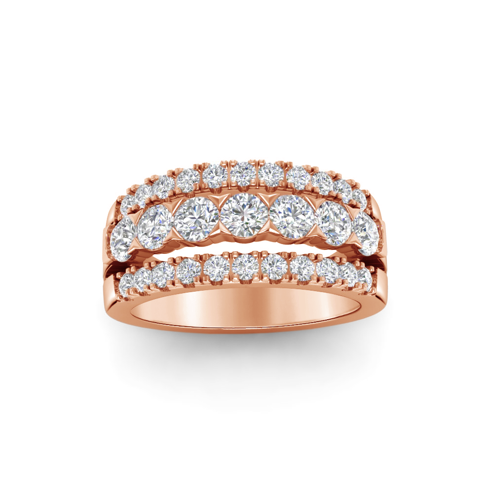 1.21 Ctw Moissanite Multi Row Band