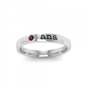 Birthstone Name Ring