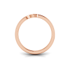 Crescent Moon Birthstone Open Ring