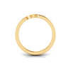 Crescent Moon Birthstone Open Ring