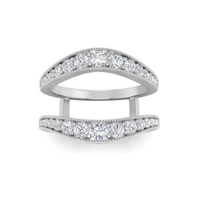 Moissanite Classic Milgrain Ring Jacket