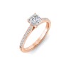 1.5 Ct Cushion Lab Diamond & .27 Ctw Diamond Surprise Pavé Cathedral Engagement Ring