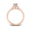 1.5 Ct Cushion Lab Diamond & .27 Ctw Diamond Surprise Pavé Cathedral Engagement Ring