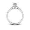 1 Ct Cushion Lab Diamond & .27 Ctw Diamond Surprise Pavé Cathedral Engagement Ring