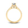 1.5 Ct Cushion Lab Diamond & .27 Ctw Diamond Surprise Pavé Cathedral Engagement Ring