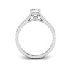 1 Ct Emerald Lab Diamond & .27 Ctw Diamond Surprise Pavé Cathedral Engagement Ring
