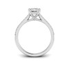 1 Ct Princess Lab Diamond & .27 Ctw Diamond Surprise Pavé Cathedral Engagement Ring