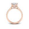 2 Ct Princess Lab Diamond & .27 Ctw Diamond Surprise Pavé Cathedral Engagement Ring