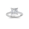 2 Ct Princess Lab Diamond & .27 Ctw Diamond Surprise Pavé Cathedral Engagement Ring