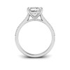 2 Ct Princess Lab Diamond & .27 Ctw Diamond Surprise Pavé Cathedral Engagement Ring