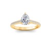 1.27 Ctw Pear Diamond Surprise Pavé Cathedral Engagement Ring