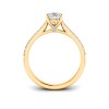 1.27 Ctw Pear Diamond Surprise Pavé Cathedral Engagement Ring