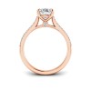 2.5 Ct Pear Lab Diamond & .27 Ctw Diamond Surprise Pavé Cathedral Engagement Ring