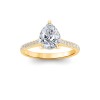 2 Ct Pear Lab Diamond & .27 Ctw Diamond Surprise Pavé Cathedral Engagement Ring