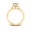 2 Ct Pear Lab Diamond & .27 Ctw Diamond Surprise Pavé Cathedral Engagement Ring