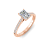 1 Ct Radiant Lab Diamond & .27 Ctw Diamond Surprise Pavé Cathedral Engagement Ring