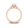 1 Ct Radiant Lab Diamond & .27 Ctw Diamond Surprise Pavé Cathedral Engagement Ring