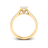 1.77 Ctw Radiant CZ Surprise Pavé Cathedral Engagement Ring