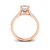 2.77 Ctw Radiant CZ Surprise Pavé Cathedral Engagement Ring