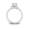 2.27 Ctw Radiant CZ Surprise Pavé Cathedral Engagement Ring